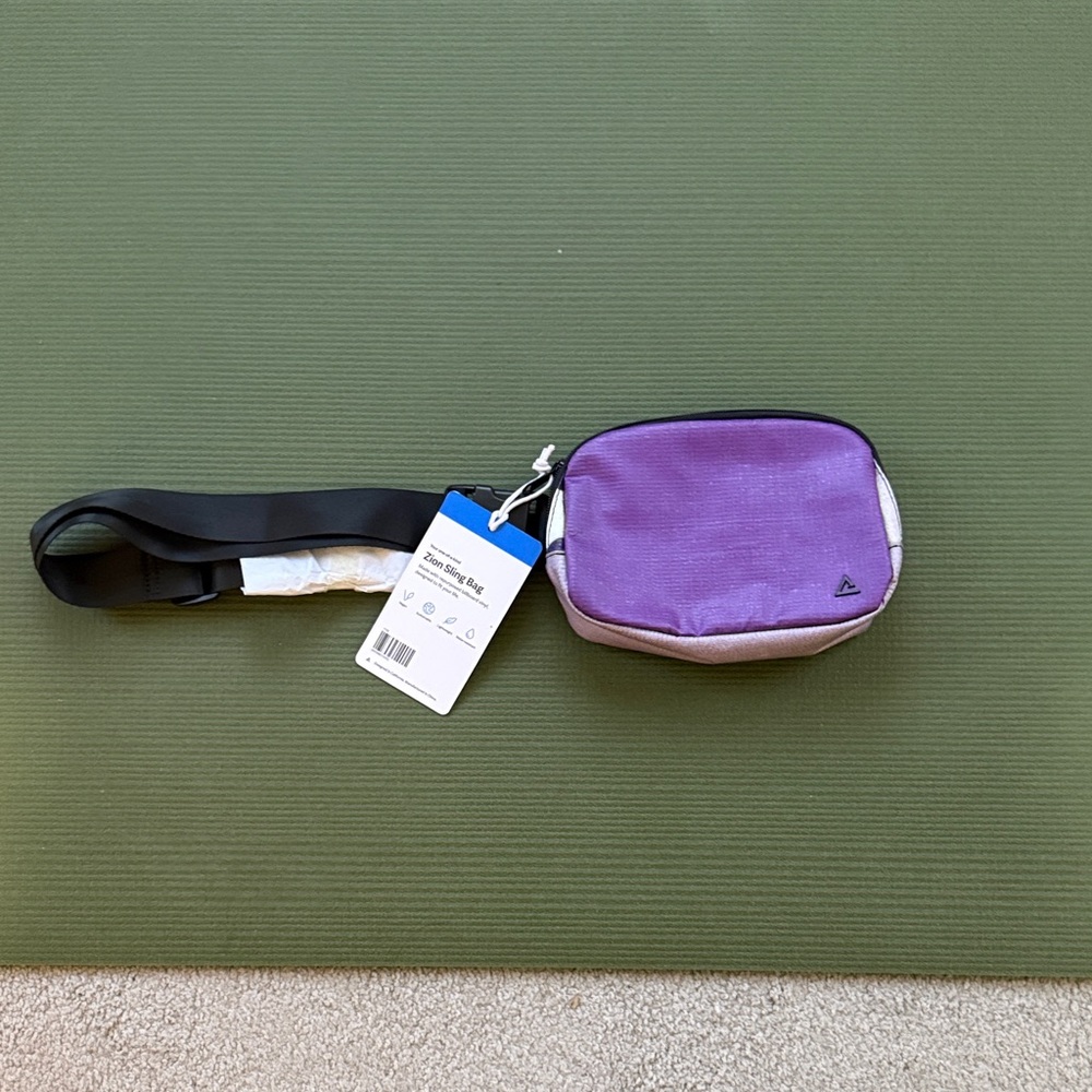 Rareform Zion Sling Bag NWT Purple Crossbody Belt Bag Recycled Billboard